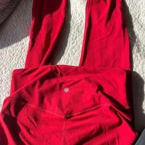 Red athleta leggings worn once or twice. Nothing wrong with them just too big.